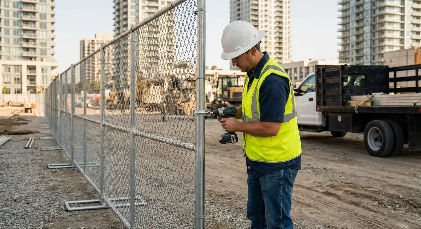 Downtown Roxbury temporary fencing and site security