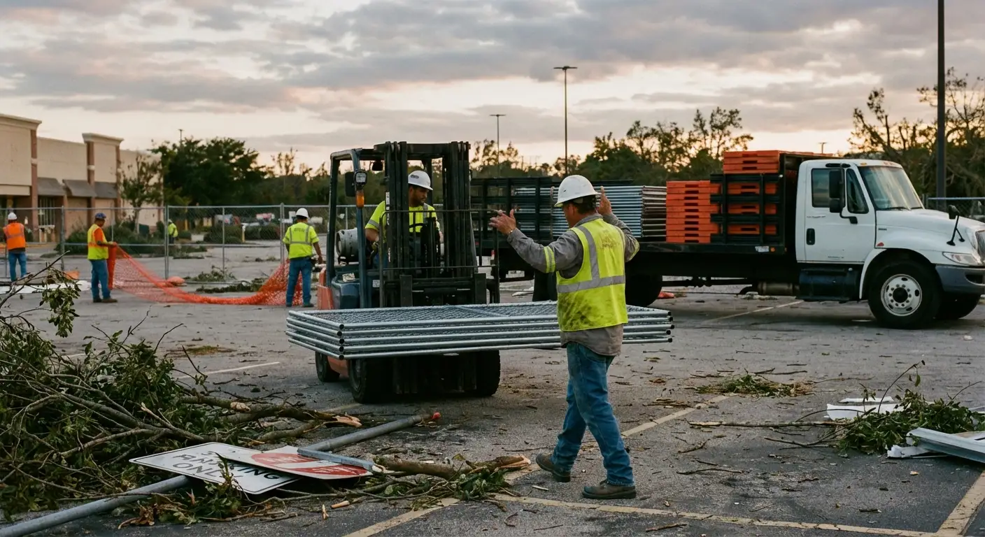 Emergency fencing deployment in Roxbury, MA