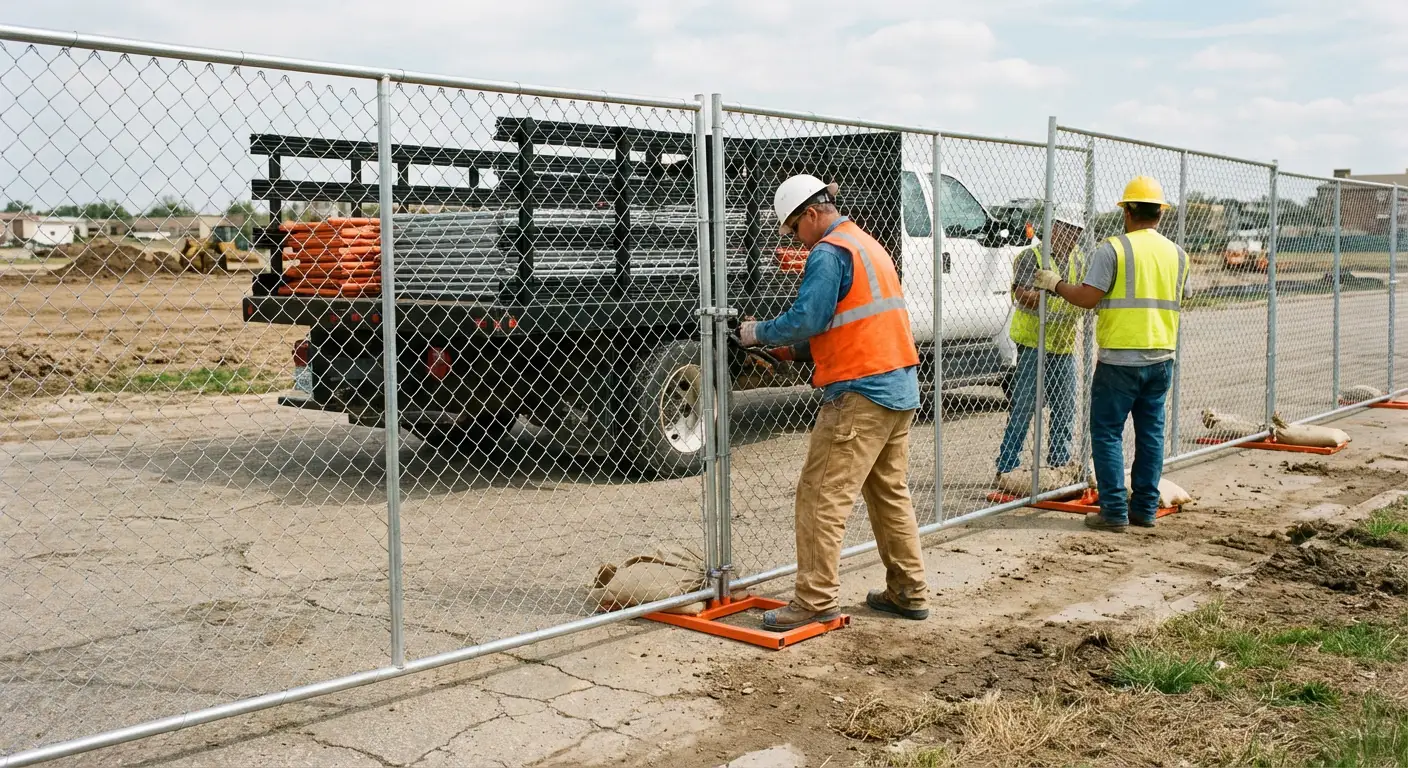 Temporary fencing deployment in Roxbury, MA