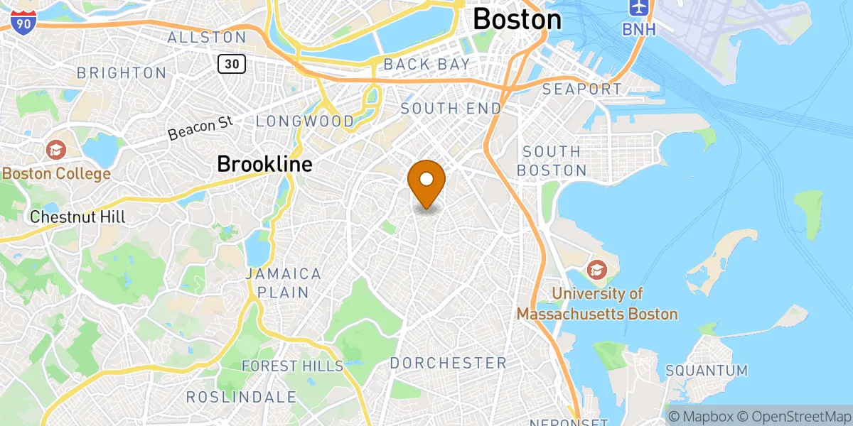  neighborhood map in Roxbury, MA