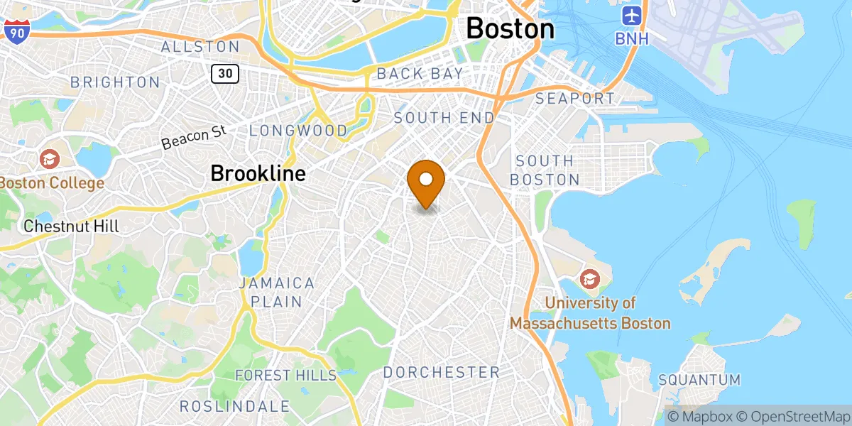  neighborhood map in Roxbury, MA