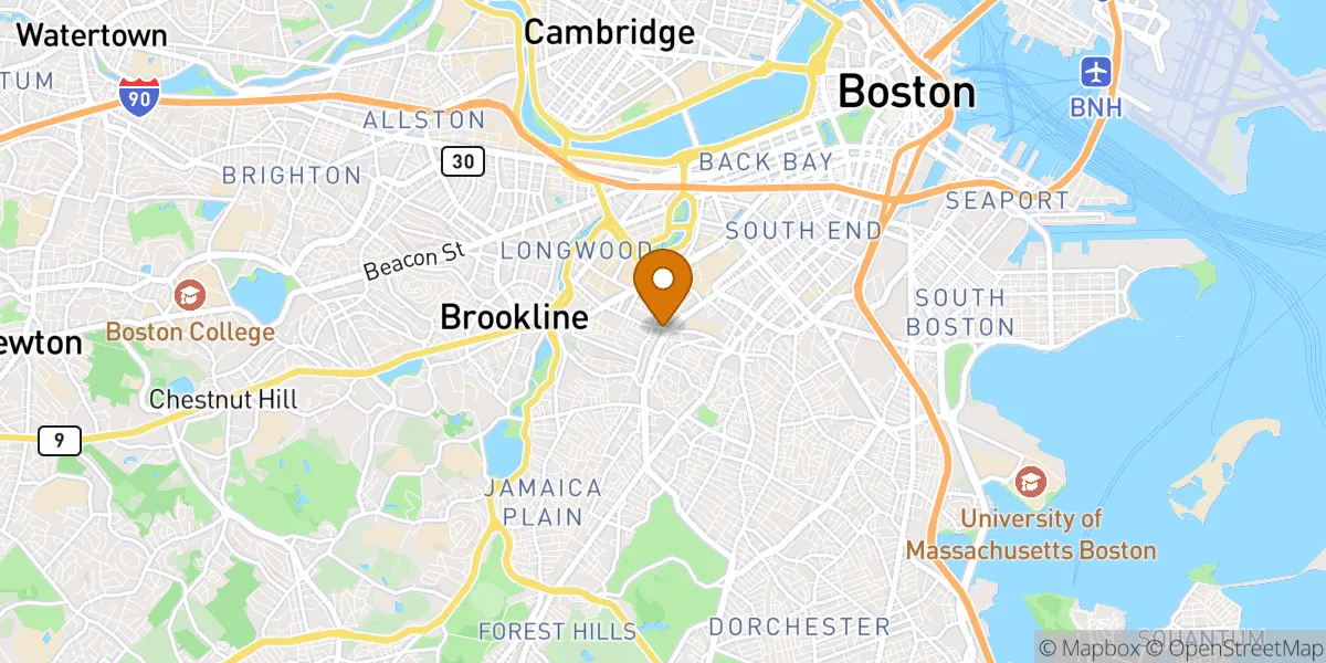 neighborhood map in Roxbury, MA