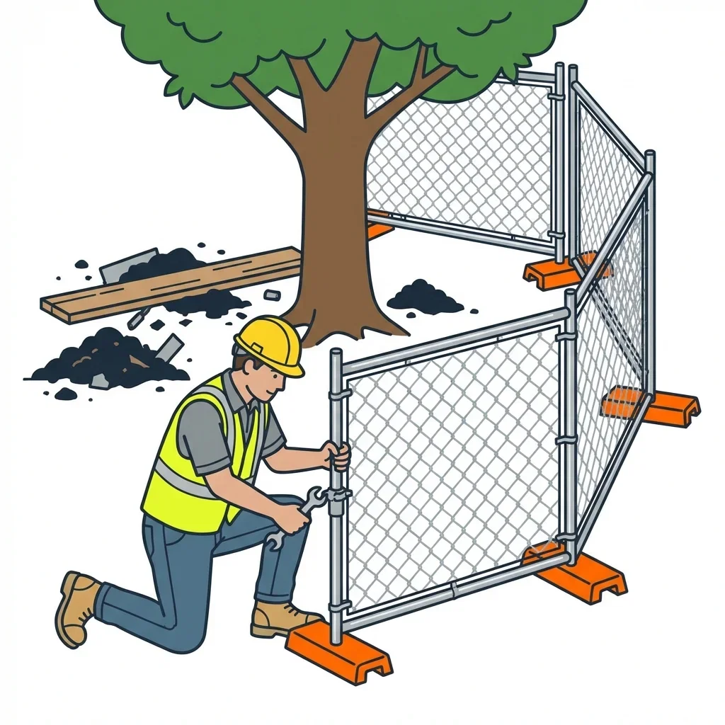 Infographic detailing common tree protection violations and prevention in Roxbury, MA